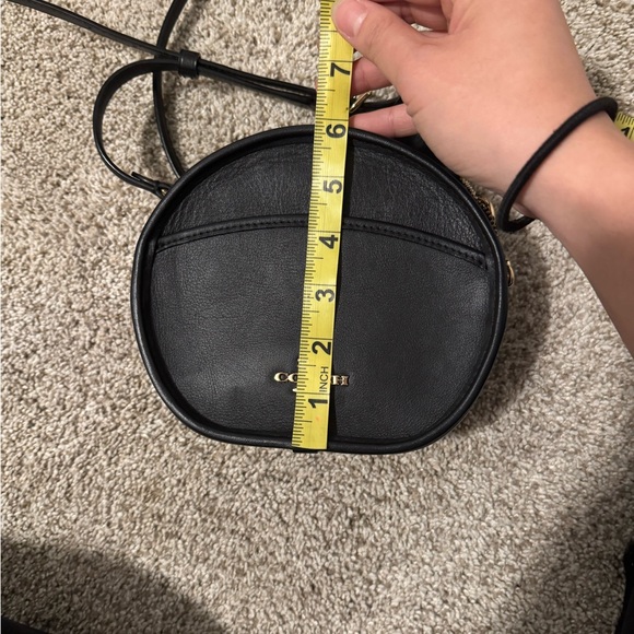 Coach Black Round Leather Crossbody Bag - Picture 13 of 16